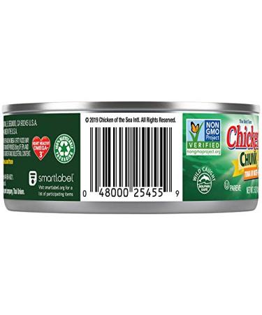 Chicken of the Sea Tuna Chunk Light in Water 50% Less Sodium, 5-Ounce Cans, Pack of 24 - Buy Online on GoSupps.com