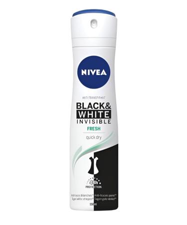 Nivea Invisible Black & White Fresh Anti-Perspirant Deodorant - Pack of 2 x 150 ml | Best International Shipping - Buy Online on GoSupps.com