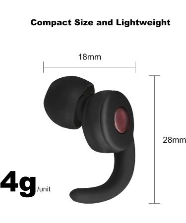 Premium Silicone Ear Plugs for Noise Reduction | Reusable Concert Ear Plugs with 8 Comfort Fit Tips (S/M/L/Dual Layers) - Black - Buy Online on GoSupps.com