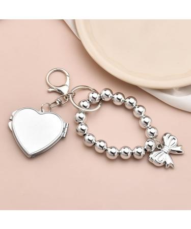 Portable Small Compact Mirror Keychain for Bag Pocket Mirror for Purse Beaded Bracelet Key Chain Phone Handbag Pendant Wrist Strap Lanyard for Decoration Mini Vanity Travel Makeup Mirror Key Accessory Key Chain Wristlet Bracelet - Buy Online on GoSupps.com