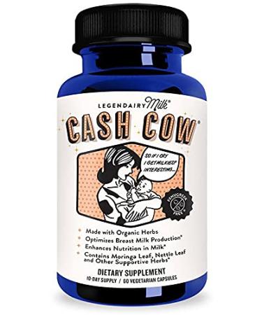 Legendairy Milk Cash Cow - Contains Alfalfa and Moringa - Fenugreek Free - Certified Organic by QAI, Certified Vegan, Non-GMO Project Verified, Certified Halal, and Certified Kosher