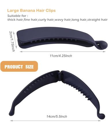 WKRTDY Set of 4 Banana Hair Clips in Colourful Design for Thick Hair Non-Slip Ponytail Holder for Women and Girls - Buy Online on GoSupps.com