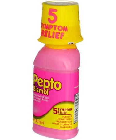 Pepto-Bismol Liquid Original 4 oz - Pack of 2 | Fast Relief for Indigestion & Upset Stomach - Buy Online on GoSupps.com