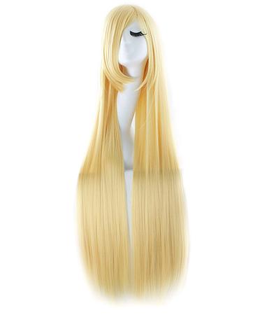 MapofBeauty 40" Anime Costume Long Straight Cosplay Wig Party Wig (Blonde)