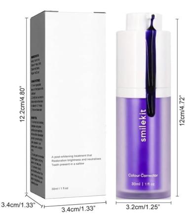 Purple Toothpaste for Teeth Whitening - 30/90ml | Yellow Stain Removal & Sensitive Teeth Kit (3PCs) - Buy Online on GoSupps.com