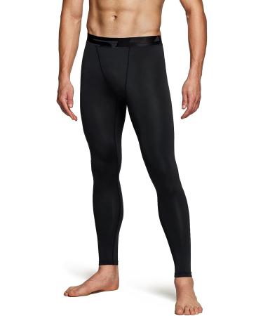 TSLA Men's Compression Pants 2 Pack - Cool Dry Athletic Workout Tights for Running and Sports - Black Large - Buy Online on GoSupps.com