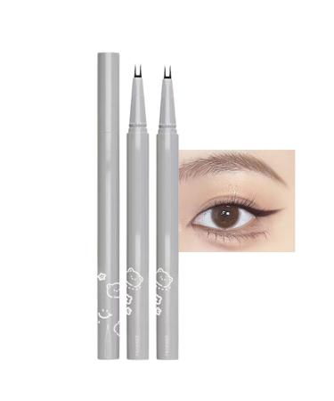 ZXTNVB Double Tip Lower Eyelash Pencil Waterproof Liquid Eyeliner Pencil Super Slim Eye Liner Pen 2 Pcs Black