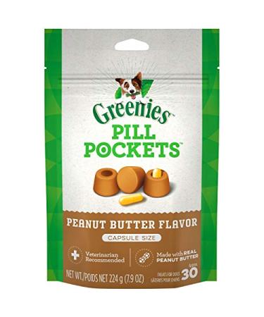 Greenies Pill Pockets Dog Treats - Peanut Butter Flavor, Capsule Size | Natural & Tasty - Buy Online on GoSupps.com