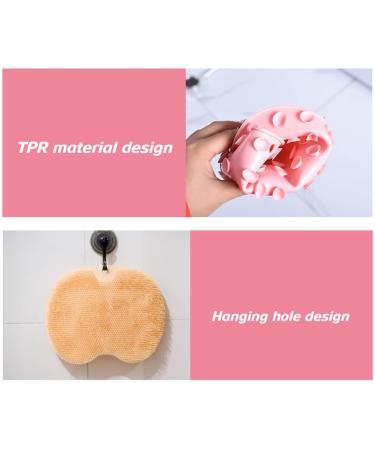 Silicone Bath Massage Cushion with Suction Cup | Shower Foot Scrubber Brush Mat | Anti-Slip Exfoliating Dead Skin Massage Pad | Lazy Wash Feet Bathroom Mat (Red) - Buy Online on GoSupps.com