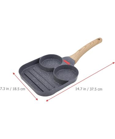 Zerodeko Split Frying Pan Multi-Function Egg Pan Non-Stick Pancake Pan Divided Pan Non-Stick Frying Pan Grill Pan Maker Roasting Pan Divided Skillet Disc Medical Stone Non Stick - Buy Online on GoSupps.com
