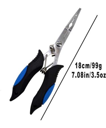Amoygoog Stainless Steel Fishing Pliers - Multi-Tool Fishing Needle Nose Pliers with Sheath and Telescopic Lanyard - Cut Fishing Line with Ease - Buy Online on GoSupps.com