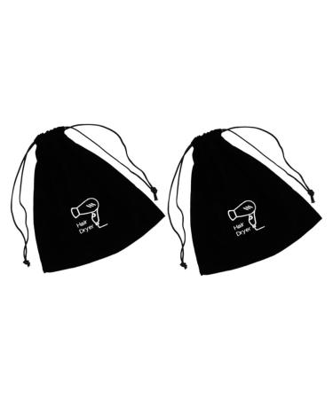 Hemoton 2pcs Velvet Bag Makeup Brush Bag Hair Dryer Attachments Storage Bag for Hair Dryer Hair Dryer Bag for Travel Hair Tools Travel Bag Curling Iron Travel Bag Blow Dryer Bag