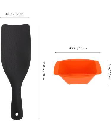 LALAFINA 1 Set Hair Coloring Tools Goldendoodle Brush Hair Dye Color Board Dying Paddle Dye Board Hair Dye Mixing Bowl Hair Dye Long Board Balayage Board Abs Modeling Hairdressing Tool Orange - Buy Online on GoSupps.com