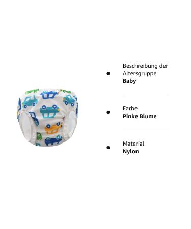 Adorable Reusable Baby Swimming Diaper for Toddlers 0-4 Years - Pink Flower Design (15-22lb) - Buy Online on GoSupps.com