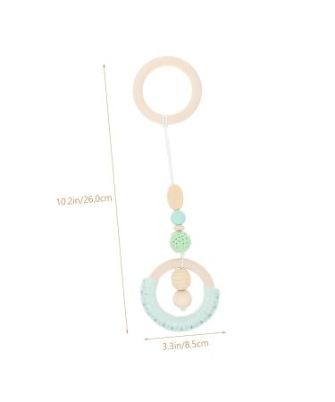 Toyvian 4pcs Baby Gym Soft Toy Set - Nordic Style Green Hanging Baby Play Gym Toys 26X8.5CM - Buy Online on GoSupps.com