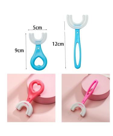 Ergonomic Silicone Toothbrush - U-Shape Oral Cleaner for Whole Mouth Cute & Safe Washable for Effective Teeth Cleaning - Buy Online on GoSupps.com