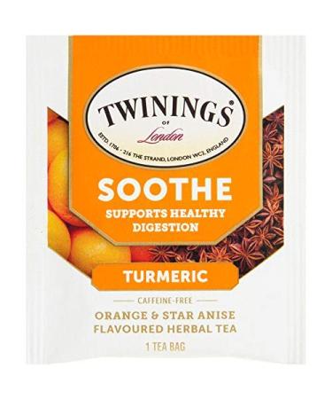 Twinings Turmeric Orange Star Anise Herbal Tea | Caffeine-Free, 18 Bags (1.27 oz) - Buy Online on GoSupps.com