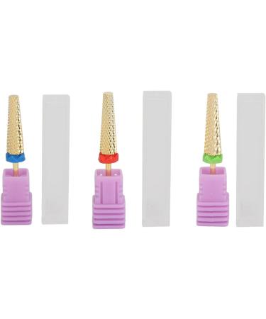 Generic Nail Drill Bits Cylinder Shape Manicure Drill Bits Polishing 3 Pieces with Storage Box for Nail Salon - Buy Online on GoSupps.com