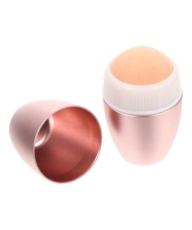 Ipetboom Volcanic Stone Oil-absorbing Ball Facial Rolling Stone Oil- Absorbing Facial Roller Makeup Roller Cleaning Products Volcanic Face Roller Whetstone Aluminum Alloy Oil Control