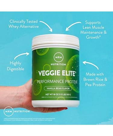 MRM Smooth Veggie Elite Performance Protein Vanilla Bean - 36 oz (1020 g) - Plant-Based Protein Powder for Muscle Recovery & Energy Boost - Buy Online on GoSupps.com