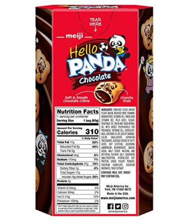 Meiji Hello Panda Chocolate Creme Filled Cookies - 2.1 oz (Pack of 10) - Fun Panda Sports Design - Buy Online on GoSupps.com