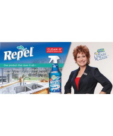 UNELKO Clean-X REPEL Glass & Surface Cleaner 32 fl. oz. (Pack of 3) - Repels Water Spots & Dirt on Glass, Mirror, Tile & Multi Surfaces - Buy Online on GoSupps.com