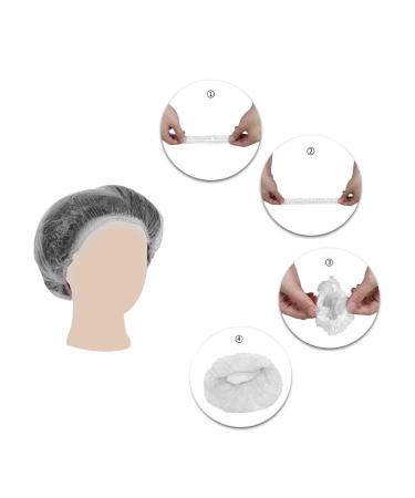 100 Pcs Disposable Waterproof Shower Caps - Thick Clear Plastic Hair Cap for Women - Ideal for Home, Spa, Hotel and Travel - Blue - Buy Online on GoSupps.com
