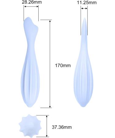 Silicone Face Massage Scooter - Pear-Shaped Facial Device for Skin Tightening & Muscle Relief | Elegant Blue Design - Shop Internationally - Buy Online on GoSupps.com