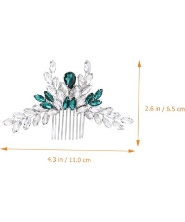 SKISUNO Bridal Comb Hair Side Comb Bride Rhinestone Hair Comb Bridal Hair Accessories Wedding Hair Comb Bride Hair Comb Green Hair Accessories Hair Insert Comb - Buy Online on GoSupps.com