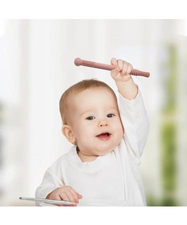 Buy BPA-Free Silicone Bite Ring & Chew Tubes for Babies - 4 Pack with Cleaning Brush | Safe Toddler Sensory Toys - Buy Online on GoSupps.com