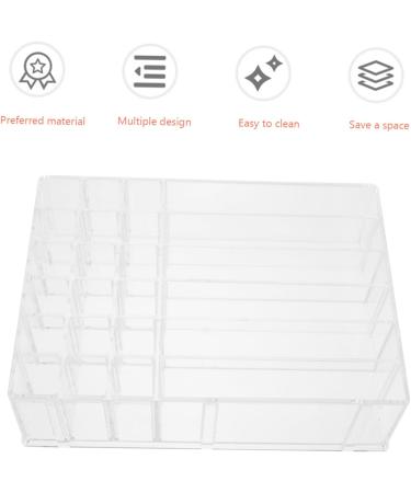 Housoutil 2pcs Transparent Desktop Simple Detachable Holder Items Durable Cosmetic Dressing Multi-Grid Table - Buy Online on GoSupps.com