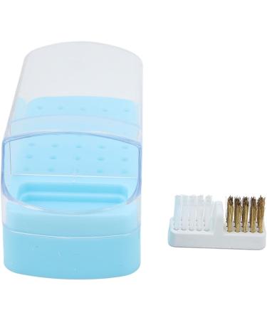 Nail Drill Bit Cleaning Brush Holder Portable 30 Hole Nail Drill Bit Holder Dustproof Space Saving for Nail Salon (Blue) - Buy Online on GoSupps.com