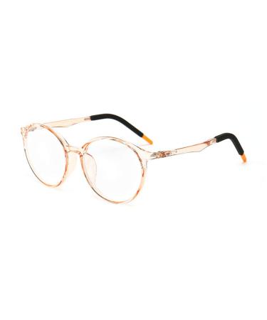 Tofox Kids Glasses Without Prescription Blue Light Filter Anti-reflective Glasses Reduce Eye Strain Children Silicone Glasses Golden