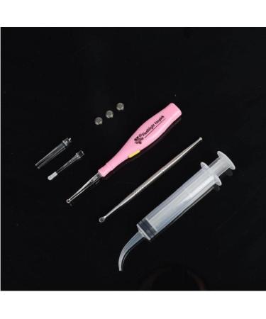 Tonsille stone remover tools Light ear wax remover stainless steel -Chlegfurcht 3 pointed irrigation syringe Clean care tools