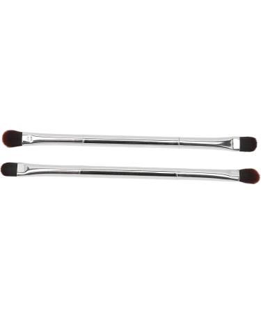 Double Ended Eyeshadow Brush with Soft Fiber Hair Professional Silver Makeup Brush Concealer Brush for Women and Makeup Artist Even Powder Grasping Electroplated Handle  - Buy Online on GoSupps.com