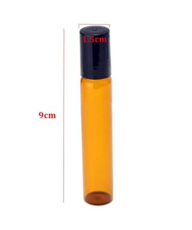 Gemini Mall 10 Refillable Bernstein Brown Glass Roller Bottles (5ml/10ml) - Stainless Steel Roller Ball for Oils Perfumes Serums & Cosmetics - Perfect for Home & Travel - Buy Online on GoSupps.com