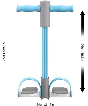 Pedal Resistance Band - Pedal Puller Puller Resistance Bands | Elastic Sit Up Pull Rope with Foot Pedal Multifunctional Yoga Pedal Puller Abdominal Leg Waist Exerciser for Home Gym Yoga Fitness Blue - Buy Online on GoSupps.com