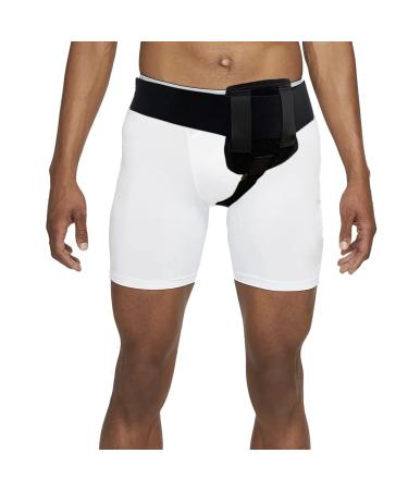 Hernia Support Belt Truss for Men and Women Single Inguinal or Sports Hernia Brace with Removable Compression Pads Comfortable Material for Pain Relief and Recovery