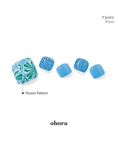 ohora Semi Cured Gel Pedi Strips - Salon-Quality, Long Lasting, Easy Application - Works with Any Pedi Lamps - Includes Prep Pads, Pedi File & Wooden Stick - Buy Online on GoSupps.com