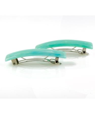 2pcs Rectangular Patent Clasp 52x12mm in Green-Blue | Made in Germany | WeLoveBeads - Premium Quality for Your Creations - Buy Online on GoSupps.com