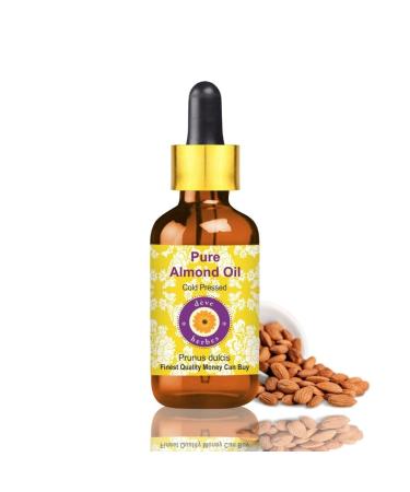 d ve herbes Pure Almond Oil (Prunus dulcis) with Glass Dropper Natural Therapeutic Grade Cold Pressed for Personal Care 10ml (0.33 oz)