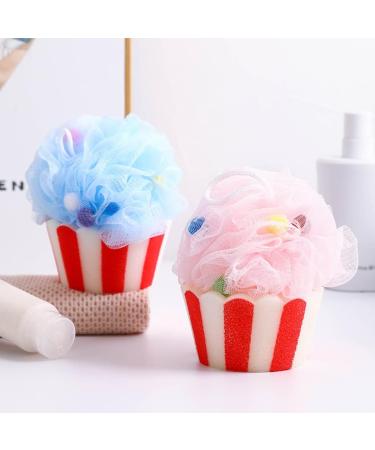 FOMIYES Cartoon Bath Balls - 2pcs Exfoliating Shower Scrubber Men's Pouf & Women's Loofah for Travel | Premium Bath Accessories - Buy Online on GoSupps.com