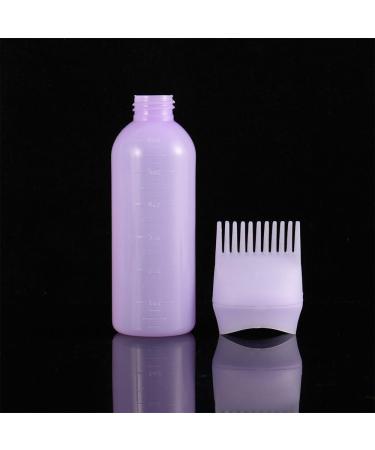 Applicator Bottles Plastic Hair Dye tool Hair Colouring Dispensing Comb Oil Comb Empty Bottle Dyeing Shampoo Bottle(purple) - Buy Online on GoSupps.com