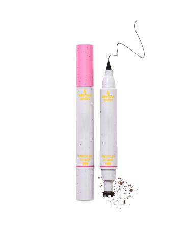 Faux Beauty Mark Stamp - Dot Makeup Pen Waterproof 2-in-1 Faux Freckles & Eyeliner Long-Lasting Natural Look for Women and Girls Skin Beauty