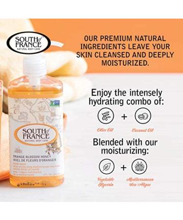 South of France Orange Blossom Honey Hand Wash | Moisturizing Liquid Soap with Mediterranean Sea Algae | 8 oz Pump Bottle - Pack of 6 - Buy Online on GoSupps.com