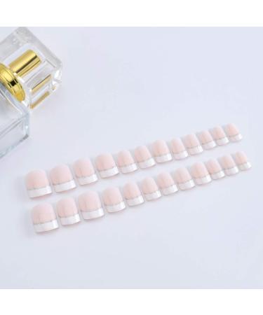 Blindery French Square Press on Nails - Pink Glossy Glitter - 24PCS - Buy Online on GoSupps.com