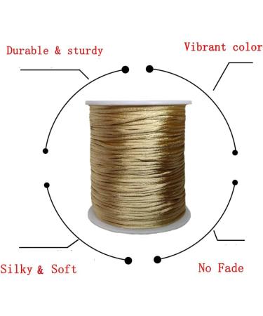 Xiezyu 1.5mm Nylon Satin Cord Thread for Jewelry Making - 109 Yards Beige - Buy Online on GoSupps.com