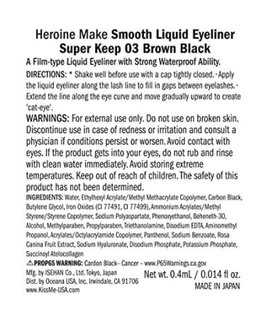 CHNLML Kiss Me Prime Liquid Eyeliner - Waterproof Ultra Fine Tip for Precise Eye Makeup - Natural Black, Long Lasting - Buy Online on GoSupps.com