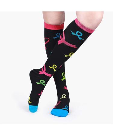 Sabarry Compression Stockings for Men & Women - 3 Pairs 20-25 mmHg Best Athletic Fit for Running Nurses Air Travel & Pregnancy - Black L-XL - Buy Online on GoSupps.com
