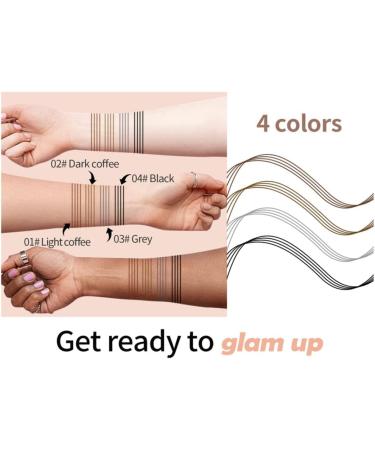 Waterproof Tattoo Eyebrow Pen Professional Makeup Eyebrow Pen Quick Dry Long Lasting Makeup Pen (01#Light Coffee Color) - Buy Online on GoSupps.com